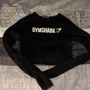 Gymshark Black Crop Top with Logo